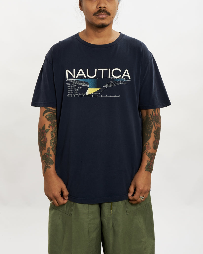 Vintage Nautica Tee <br>L , The Real Deal , newtown, sydney, australia, thrift store, opshop, preloved, secondhand, sustainable, retro, antique, 70s, 80s, 90s, 2000s, 00s, fashion, clothing, streetwear, trendy, garment, style, boutique, store, shop, archive, sale, cheap, best, top