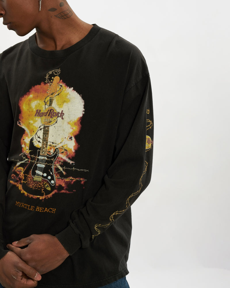 Vintage 90s Hard Rock Cafe Long Sleeve Tee <br>L