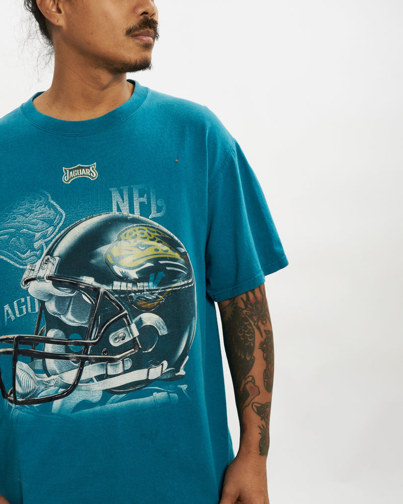 Vintage NFL Jacksonville Jaguars Tee <br>L , The Real Deal , newtown, sydney, australia, thrift store, opshop, preloved, secondhand, sustainable, retro, antique, 70s, 80s, 90s, 2000s, 00s, fashion, clothing, streetwear, trendy, garment, style, boutique, store, shop, archive, sale, cheap, best, top