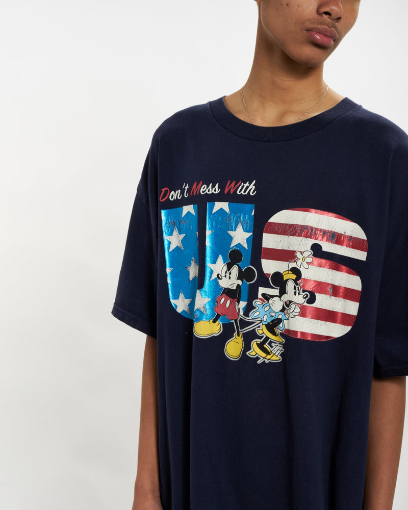 Vintage 90s Disney Mickey Mouse USA Tee  <br>L