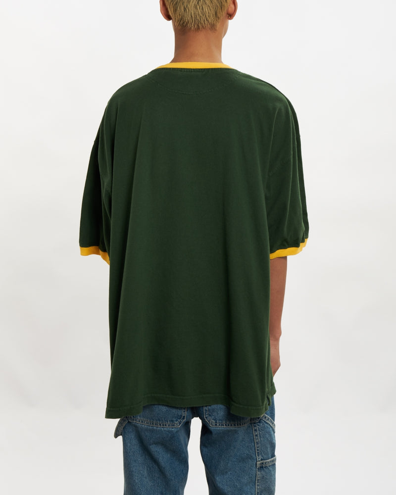 Vintage 1999 Green Bay Packers Henley Tee  <br>L