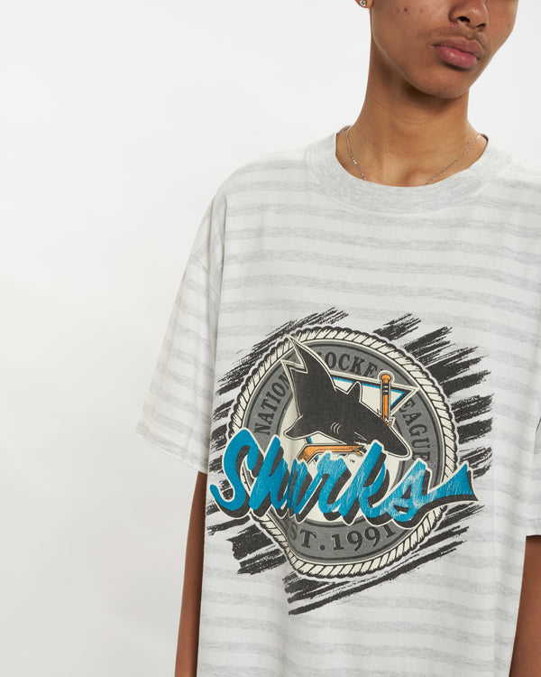 90s NHL San Jose Sharks Tee <br>L