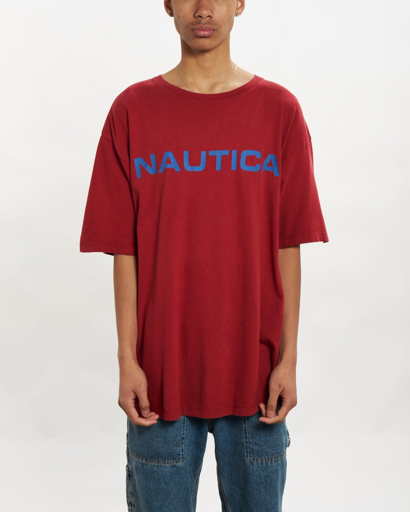 Vintage 90s Nautica Tee <br>L , The Real Deal , newtown, sydney, australia, thrift store, opshop, preloved, secondhand, sustainable, retro, antique, 70s, 80s, 90s, 2000s, 00s, fashion, clothing, streetwear, trendy, garment, style, boutique, store, shop, archive, sale, cheap, best, top