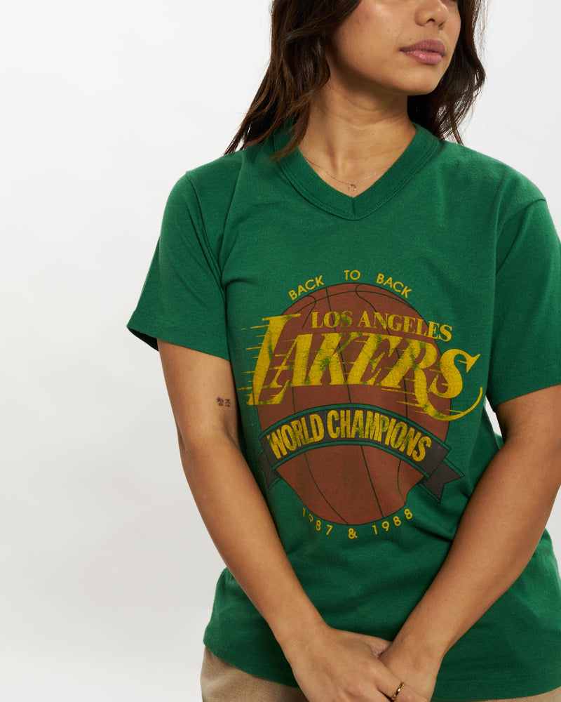 Vintage 1988 NBA Los Angeles Lakers Tee <br>XXS , The Real Deal , newtown, sydney, australia, thrift store, opshop, preloved, secondhand, sustainable, retro, antique, 70s, 80s, 90s, 2000s, 00s, fashion, clothing, streetwear, trendy, garment, style, boutique, store, shop, archive, sale, cheap, best, top