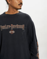 Vintage Harley Davidson Long Sleeve Tee <br>L , The Real Deal , newtown, sydney, australia, thrift store, opshop, preloved, secondhand, sustainable, retro, antique, 70s, 80s, 90s, 2000s, 00s, fashion, clothing, streetwear, trendy, garment, style, boutique, store, shop, archive, sale, cheap, best, top