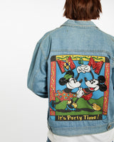 Vintage Disney Mickey Mouse Denim Jacket <br>M , The Real Deal , newtown, sydney, australia, thrift store, opshop, preloved, secondhand, sustainable, retro, antique, 70s, 80s, 90s, 2000s, 00s, fashion, clothing, streetwear, trendy, garment, style, boutique, store, shop, archive, sale, cheap, best, top