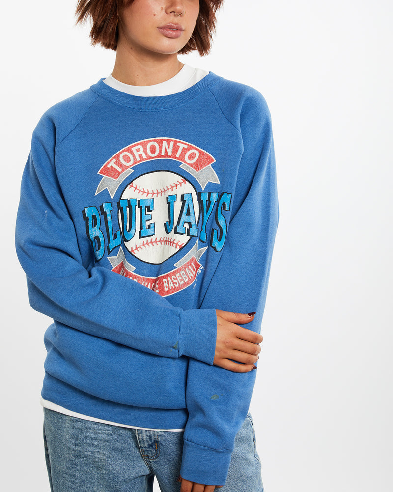 Vintage 1990 MLB Toronto Blue Jays Sweatshirt <br>M , The Real Deal , newtown, sydney, australia, thrift store, opshop, preloved, secondhand, sustainable, retro, antique, 70s, 80s, 90s, 2000s, 00s, fashion, clothing, streetwear, trendy, garment, style, boutique, store, shop, archive, sale, cheap, best, top