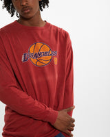 Vintage 90s NBA Los Angeles Lakers Long Sleeve Tee <br>L , The Real Deal , newtown, sydney, australia, thrift store, opshop, preloved, secondhand, sustainable, retro, antique, 70s, 80s, 90s, 2000s, 00s, fashion, clothing, streetwear, trendy, garment, style, boutique, store, shop, archive, sale, cheap, best, top