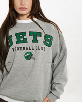 Vintage 1995 NFL New York Jets Sweatshirt <br>S , The Real Deal , newtown, sydney, australia, thrift store, opshop, preloved, secondhand, sustainable, retro, antique, 70s, 80s, 90s, 2000s, 00s, fashion, clothing, streetwear, trendy, garment, style, boutique, store, shop, archive, sale, cheap, best, top