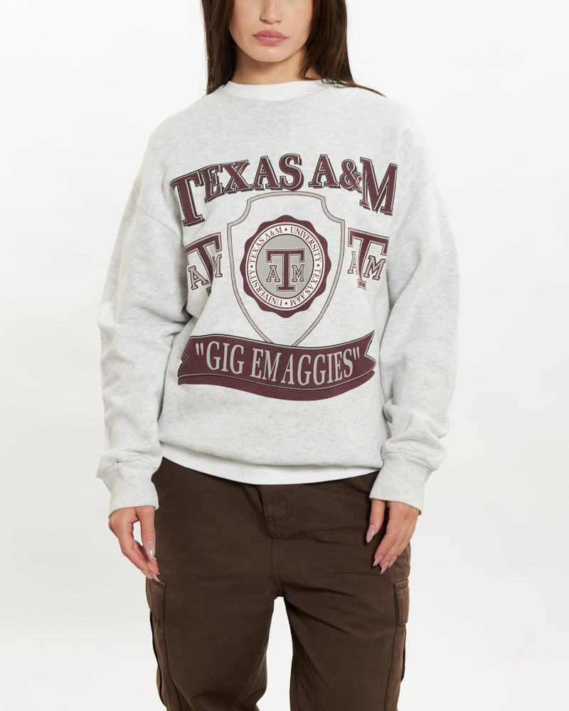 Vintage 90s Texas A&M University Sweatshirt <br>S , The Real Deal , newtown, sydney, australia, thrift store, opshop, preloved, secondhand, sustainable, retro, antique, 70s, 80s, 90s, 2000s, 00s, fashion, clothing, streetwear, trendy, garment, style, boutique, store, shop, archive, sale, cheap, best, top