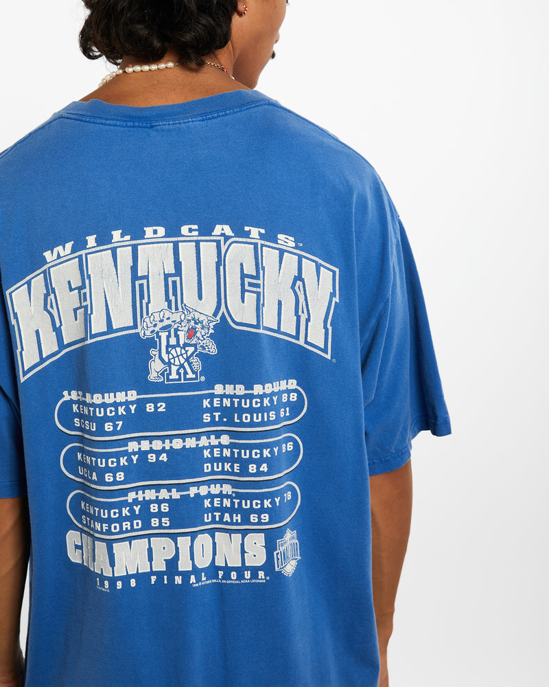 Vintage 1998 NCAA University Of Kentucky Wildcats Champions Tee <br>XL , The Real Deal , newtown, sydney, australia, thrift store, opshop, preloved, secondhand, sustainable, retro, antique, 70s, 80s, 90s, 2000s, 00s, fashion, clothing, streetwear, trendy, garment, style, boutique, store, shop, archive, sale, cheap, best, top