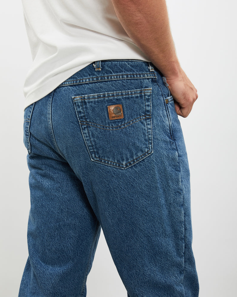 Vintage Carhartt 'Fleece Lined' Denim Jeans <br>34"