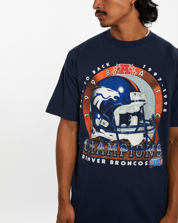 Vintage 1999 NFL Denver Broncos Tee <br>L , The Real Deal , newtown, sydney, australia, thrift store, opshop, preloved, secondhand, sustainable, retro, antique, 70s, 80s, 90s, 2000s, 00s, fashion, clothing, streetwear, trendy, garment, style, boutique, store, shop, archive, sale, cheap, best, top