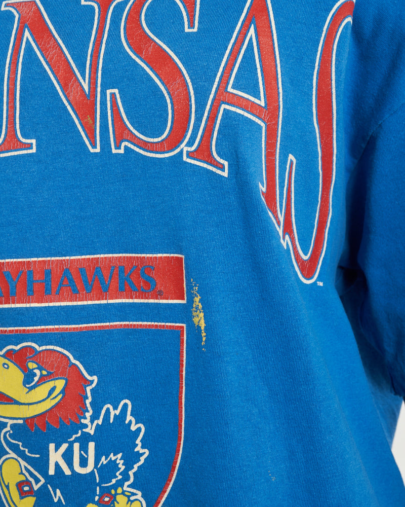 90s NCAA University of Kansas Jayhawks Tee <br>S