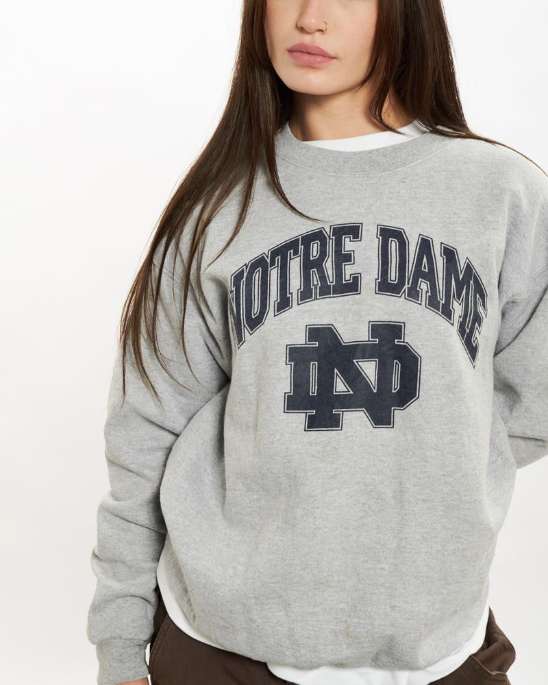 Vintage 90s NCAA Notre Dame Fighting Irish Sweatshirt <br>S , The Real Deal , newtown, sydney, australia, thrift store, opshop, preloved, secondhand, sustainable, retro, antique, 70s, 80s, 90s, 2000s, 00s, fashion, clothing, streetwear, trendy, garment, style, boutique, store, shop, archive, sale, cheap, best, top