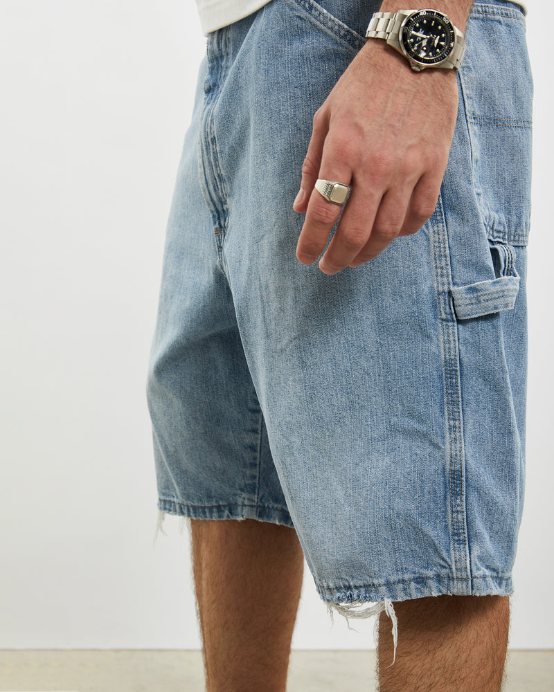 Vintage Wrangler Denim Carpenter Shorts <br>34" , The Real Deal , newtown, sydney, australia, thrift store, opshop, preloved, secondhand, sustainable, retro, antique, 70s, 80s, 90s, 2000s, 00s, fashion, clothing, streetwear, trendy, garment, style, boutique, store, shop, archive, sale, cheap, best, top