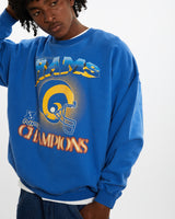 Vintage NFL St. Louis Rams Sweatshirt <br>L , The Real Deal , newtown, sydney, australia, thrift store, opshop, preloved, secondhand, sustainable, retro, antique, 70s, 80s, 90s, 2000s, 00s, fashion, clothing, streetwear, trendy, garment, style, boutique, store, shop, archive, sale, cheap, best, top