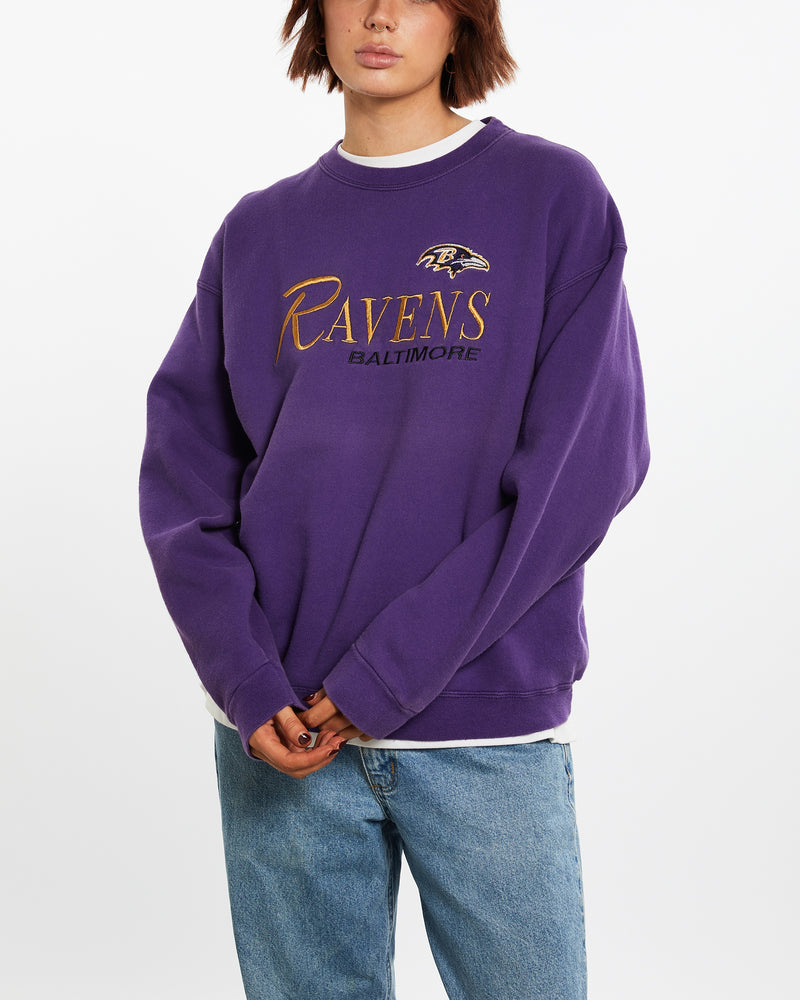 Vintage NFL Baltimore Ravens Sweatshirt <br>M , The Real Deal , newtown, sydney, australia, thrift store, opshop, preloved, secondhand, sustainable, retro, antique, 70s, 80s, 90s, 2000s, 00s, fashion, clothing, streetwear, trendy, garment, style, boutique, store, shop, archive, sale, cheap, best, top