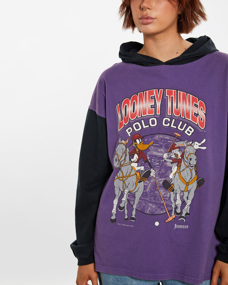 Vintage 1993 Looney Tunes Hooded Sweatshirt <br>M