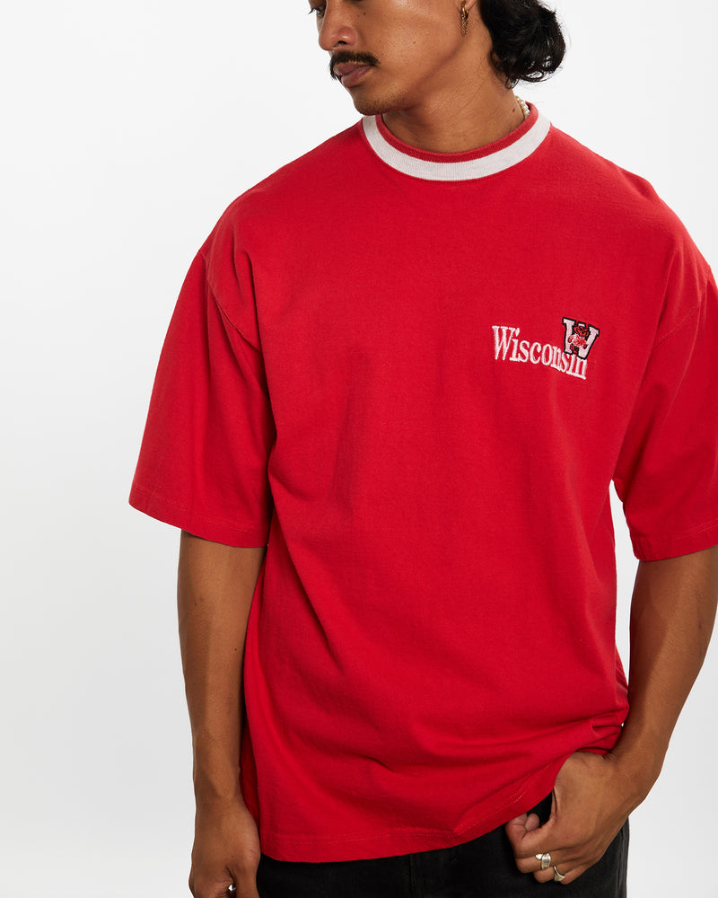 90s NCAA Wisconsin Badgers Tee <br>L