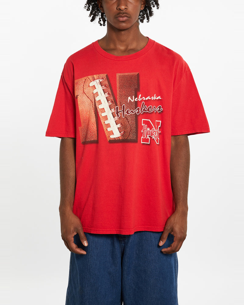 90s NCAA University of Nebraska Huskers Tee <br>L