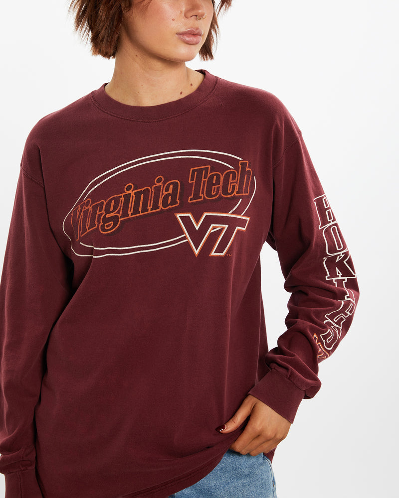 90s NCAA Virginia Tech Hokies Long Sleeve Tee <br>M