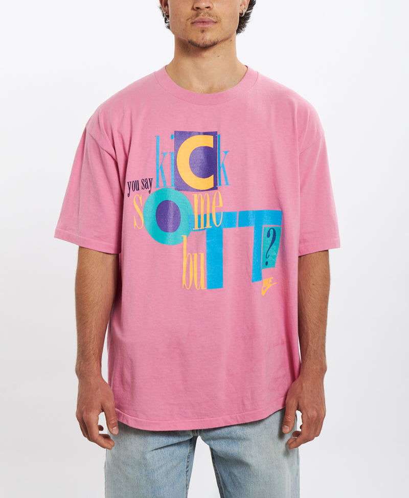 90s Nike 'Kick Some Butt' Tee <br>L