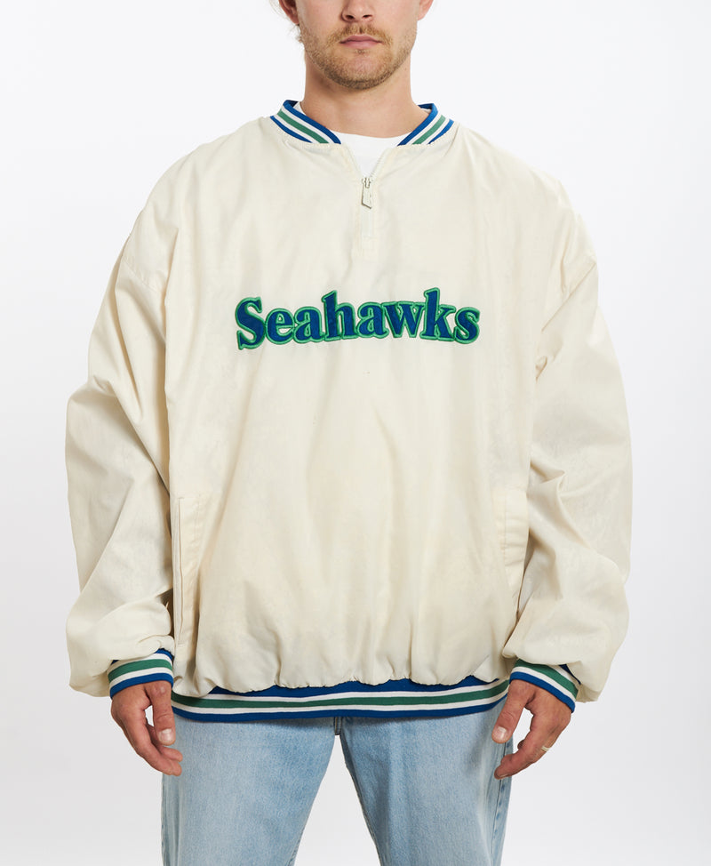 Vintage 90s Seattle Seahawks Bomber Jacket <br>XXL , The Real Deal , newtown, sydney, australia, thrift store, opshop, preloved, secondhand, sustainable, retro, antique, 70s, 80s, 90s, 2000s, 00s, fashion, clothing, streetwear, trendy, garment, style, boutique, store, shop, archive, sale, cheap, best, top