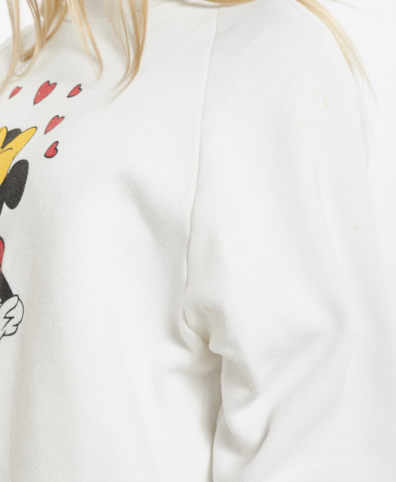 Vintage 90s Minnie Mouse Sweatshirt <br>XS , The Real Deal , newtown, sydney, australia, thrift store, opshop, preloved, secondhand, sustainable, retro, antique, 70s, 80s, 90s, 2000s, 00s, fashion, clothing, streetwear, trendy, garment, style, boutique, store, shop, archive, sale, cheap, best, top