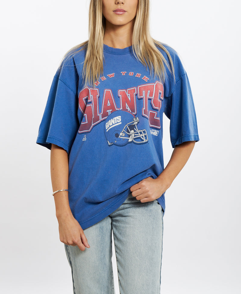 Vintage 90s New York Giants Tee <br>M , The Real Deal , newtown, sydney, australia, thrift store, opshop, preloved, secondhand, sustainable, retro, antique, 70s, 80s, 90s, 2000s, 00s, fashion, clothing, streetwear, trendy, garment, style, boutique, store, shop, archive, sale, cheap, best, top