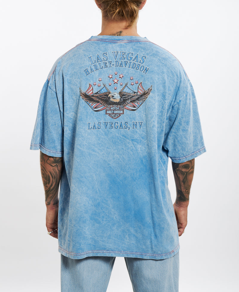 90s Harley Davidson 'Las Vegas, Nevada' Acid Wash Tee <br>XL