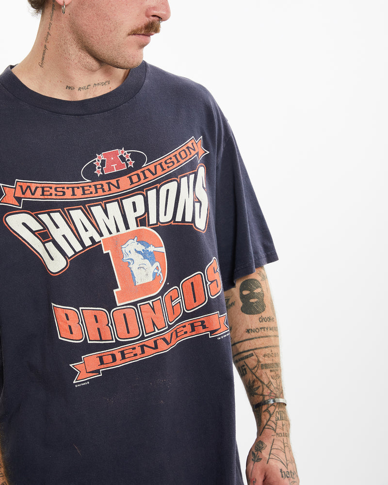 Vintage 1996 NFL Denver Broncos Tee <br>L , The Real Deal , newtown, sydney, australia, thrift store, opshop, preloved, secondhand, sustainable, retro, antique, 70s, 80s, 90s, 2000s, 00s, fashion, clothing, streetwear, trendy, garment, style, boutique, store, shop, archive, sale, cheap, best, top