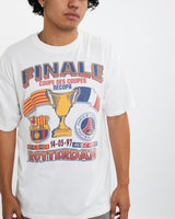 1997 Barcelona vs Paris UEFA Cup Tee <br>L