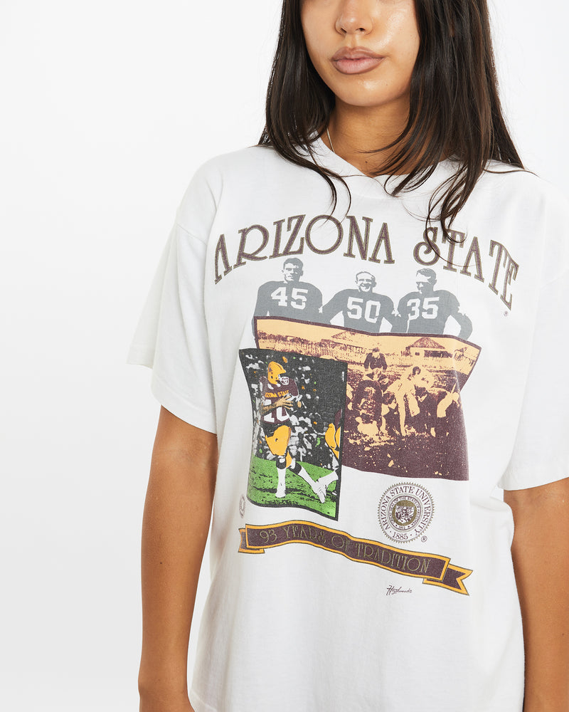 Vintage 90s NCAA Arizona State Football Tee <br>S , The Real Deal , newtown, sydney, australia, thrift store, opshop, preloved, secondhand, sustainable, retro, antique, 70s, 80s, 90s, 2000s, 00s, fashion, clothing, streetwear, trendy, garment, style, boutique, store, shop, archive, sale, cheap, best, top