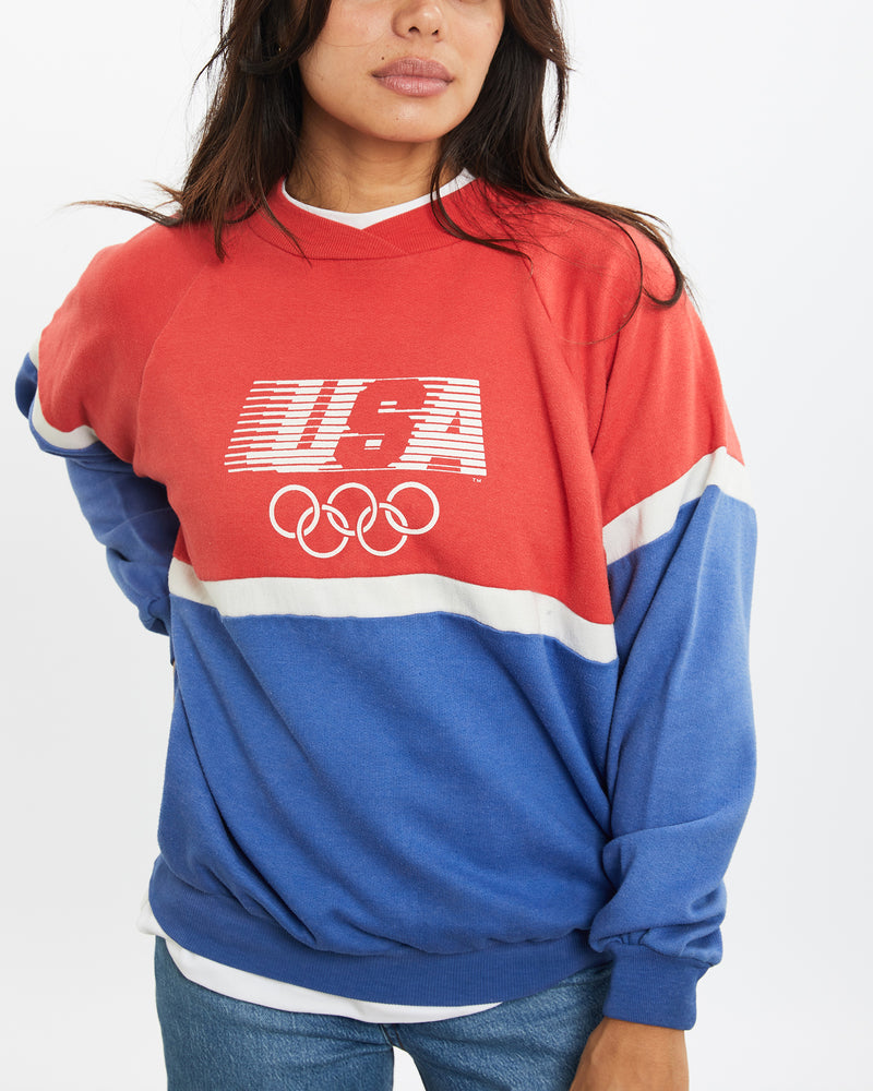 Vintage 80s USA Olympic Team Sweatshirt <br>XXS , The Real Deal , newtown, sydney, australia, thrift store, opshop, preloved, secondhand, sustainable, retro, antique, 70s, 80s, 90s, 2000s, 00s, fashion, clothing, streetwear, trendy, garment, style, boutique, store, shop, archive, sale, cheap, best, top