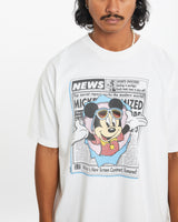 Vintage 90s Disney Mickey Mouse Front Page Tee <br>M , The Real Deal , newtown, sydney, australia, thrift store, opshop, preloved, secondhand, sustainable, retro, antique, 70s, 80s, 90s, 2000s, 00s, fashion, clothing, streetwear, trendy, garment, style, boutique, store, shop, archive, sale, cheap, best, top