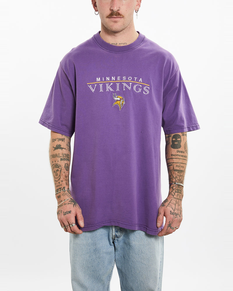 Vintage NFL Minnesota Vikings Tee <br>L , The Real Deal , newtown, sydney, australia, thrift store, opshop, preloved, secondhand, sustainable, retro, antique, 70s, 80s, 90s, 2000s, 00s, fashion, clothing, streetwear, trendy, garment, style, boutique, store, shop, archive, sale, cheap, best, top