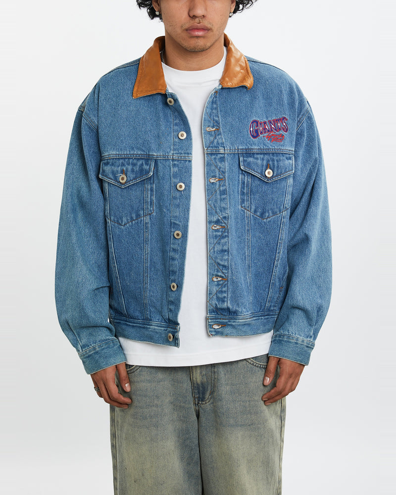 Vintage 90s NFL New York Giants Denim Jacket <br>L