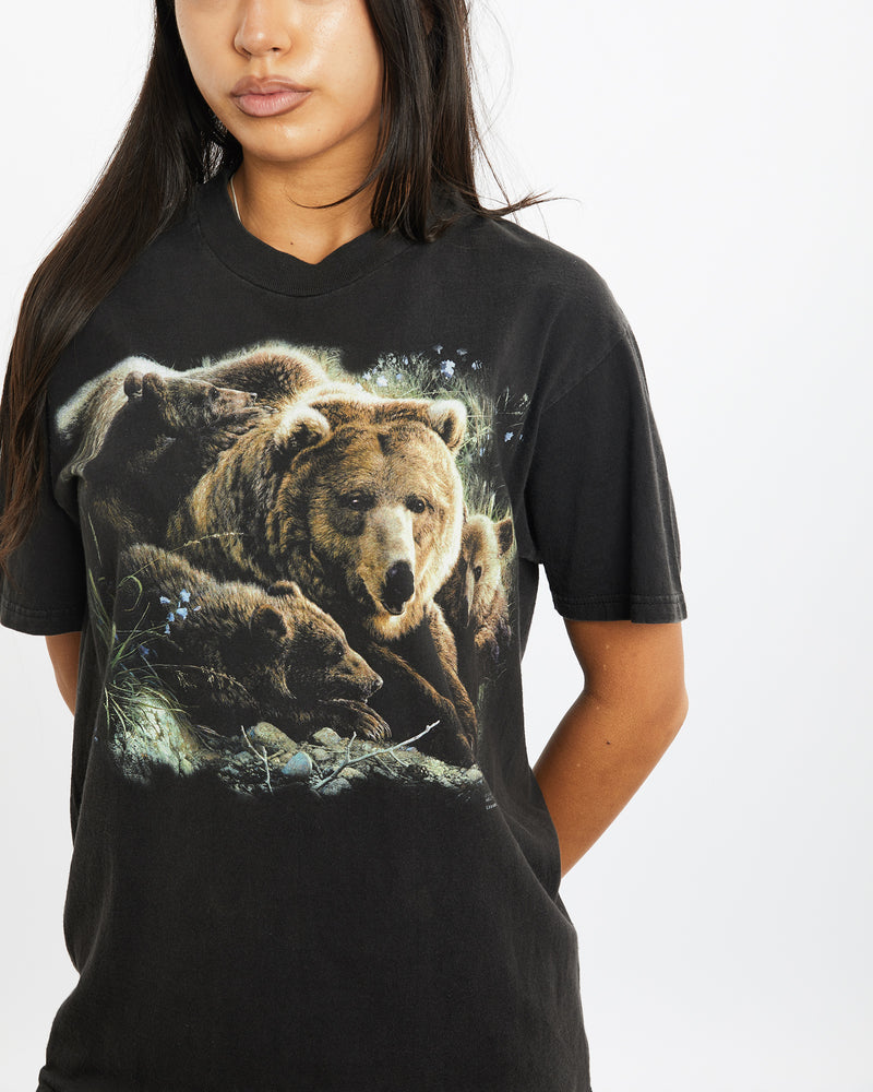 Vintage Bear Wildlife Tee <br>S , The Real Deal , newtown, sydney, australia, thrift store, opshop, preloved, secondhand, sustainable, retro, antique, 70s, 80s, 90s, 2000s, 00s, fashion, clothing, streetwear, trendy, garment, style, boutique, store, shop, archive, sale, cheap, best, top