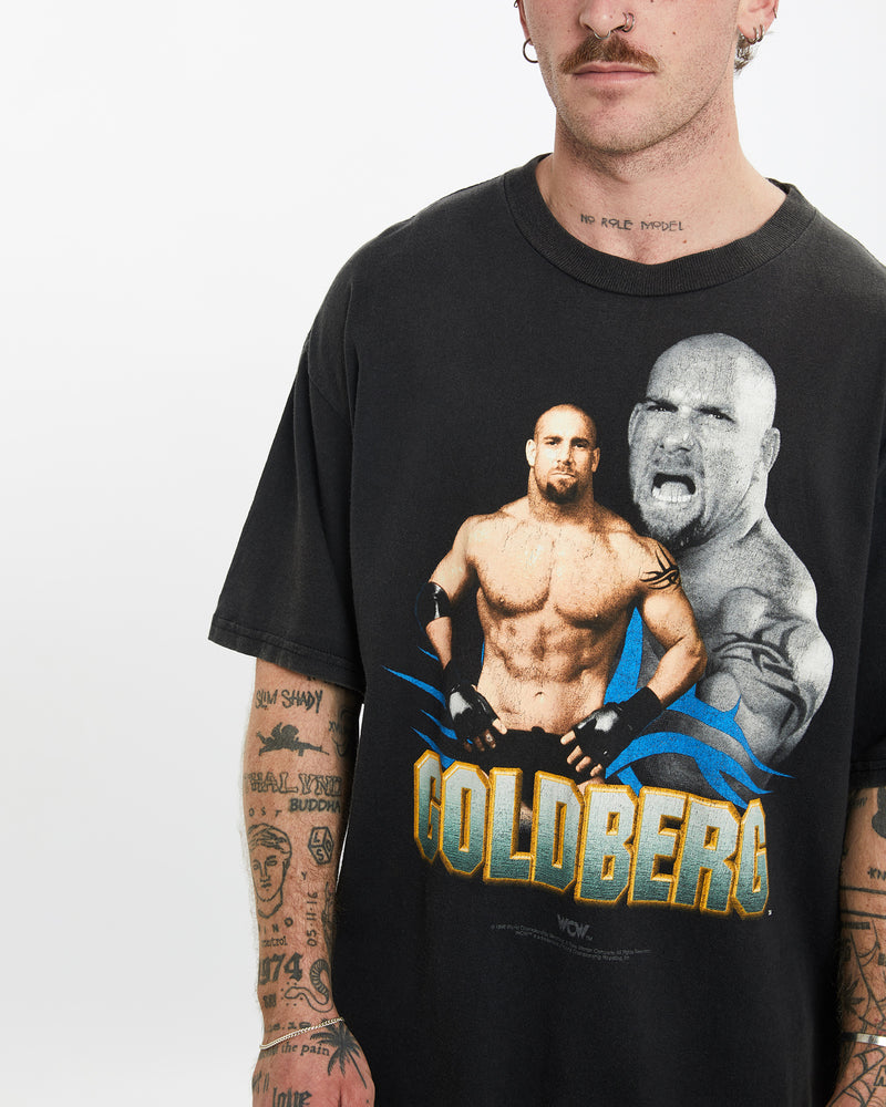 Vintage 1998 WCW Goldberg Wrestling Tee <br>L , The Real Deal , newtown, sydney, australia, thrift store, opshop, preloved, secondhand, sustainable, retro, antique, 70s, 80s, 90s, 2000s, 00s, fashion, clothing, streetwear, trendy, garment, style, boutique, store, shop, archive, sale, cheap, best, top