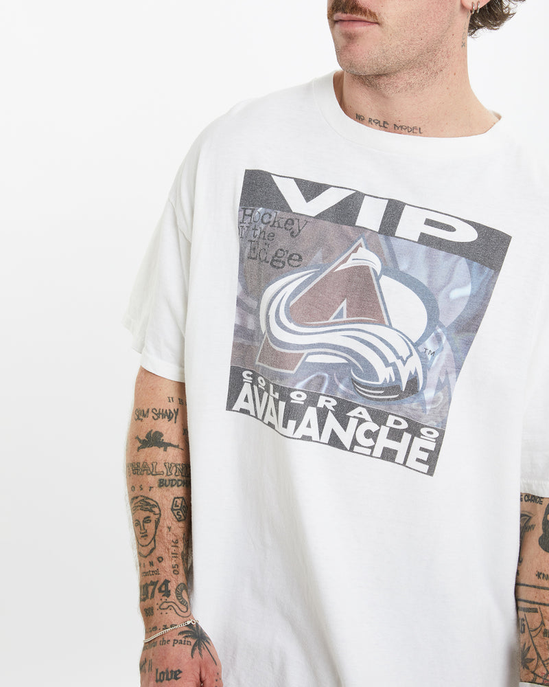 Vintage 90s NHL Colorado Avalanche Tee <br>L , The Real Deal , newtown, sydney, australia, thrift store, opshop, preloved, secondhand, sustainable, retro, antique, 70s, 80s, 90s, 2000s, 00s, fashion, clothing, streetwear, trendy, garment, style, boutique, store, shop, archive, sale, cheap, best, top