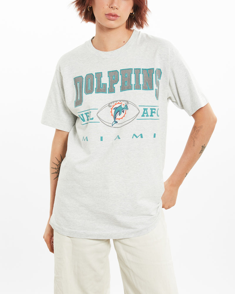 Vintage 90s NFL Miami Dolphins Tee <br>L , The Real Deal , newtown, sydney, australia, thrift store, opshop, preloved, secondhand, sustainable, retro, antique, 70s, 80s, 90s, 2000s, 00s, fashion, clothing, streetwear, trendy, garment, style, boutique, store, shop, archive, sale, cheap, best, top