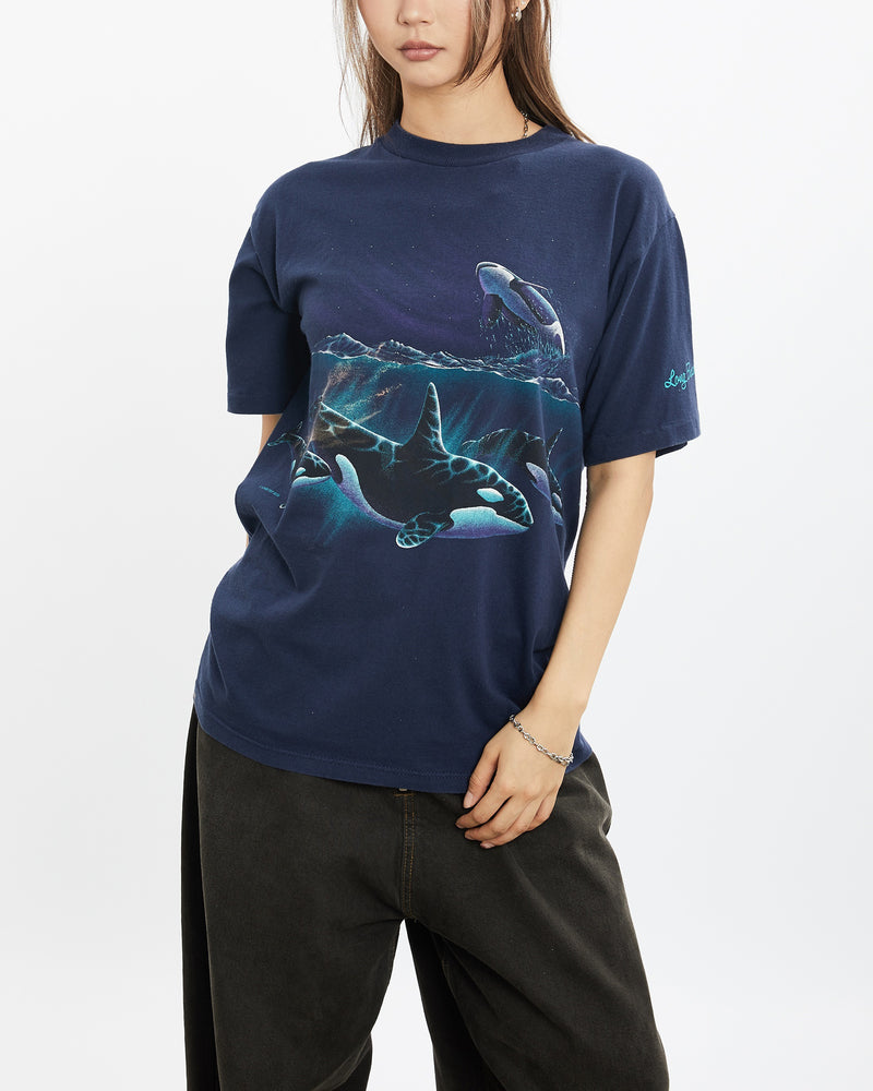 90s Long Beach Island Orca Wildlife Tee <br>S