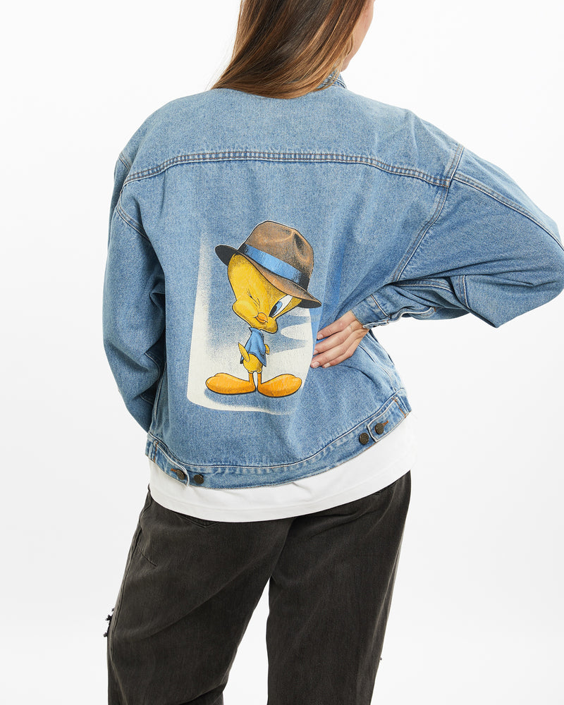 Vintage Looney Tunes Tweety Denim Jacket <br>M , The Real Deal , newtown, sydney, australia, thrift store, opshop, preloved, secondhand, sustainable, retro, antique, 70s, 80s, 90s, 2000s, 00s, fashion, clothing, streetwear, trendy, garment, style, boutique, store, shop, archive, sale, cheap, best, top