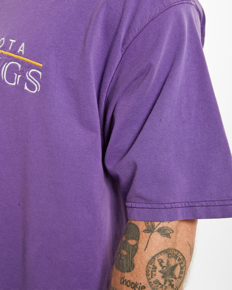 Vintage NFL Minnesota Vikings Tee <br>L , The Real Deal , newtown, sydney, australia, thrift store, opshop, preloved, secondhand, sustainable, retro, antique, 70s, 80s, 90s, 2000s, 00s, fashion, clothing, streetwear, trendy, garment, style, boutique, store, shop, archive, sale, cheap, best, top