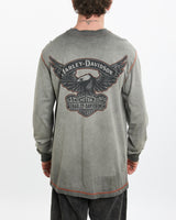 Harley Davidson Long Sleeve Tee <br>L , The Real Deal , newtown, sydney, australia, thrift store, opshop, preloved, secondhand, sustainable, retro, antique, 70s, 80s, 90s, 2000s, 00s, fashion, clothing, streetwear, trendy, garment, style, boutique, store, shop, archive, sale, cheap, best, top