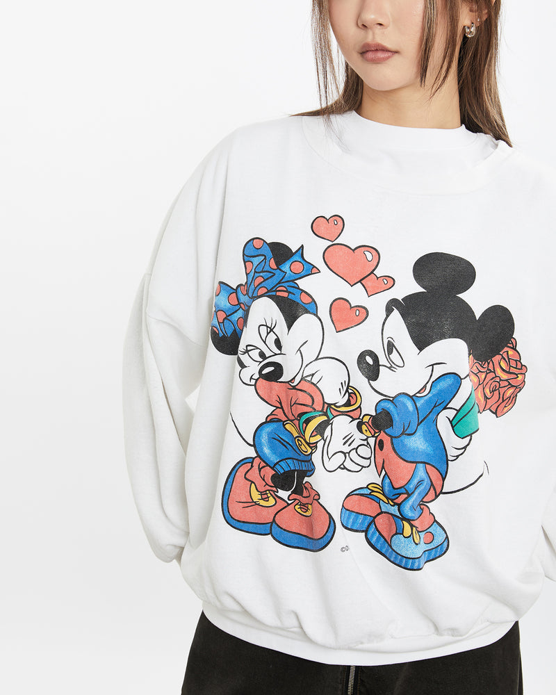 Vintage 90s Disney Mickey Mouse Sweatshirt <br>S , The Real Deal , newtown, sydney, australia, thrift store, opshop, preloved, secondhand, sustainable, retro, antique, 70s, 80s, 90s, 2000s, 00s, fashion, clothing, streetwear, trendy, garment, style, boutique, store, shop, archive, sale, cheap, best, top