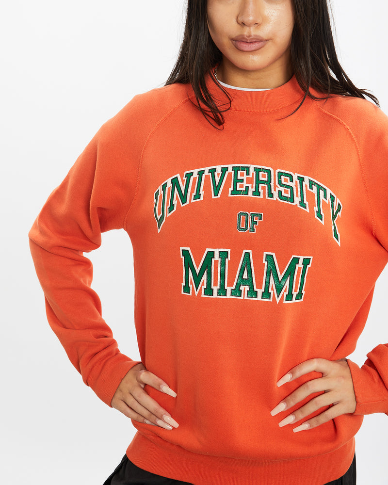 Vintage 80s University of Miami Sweatshirt <br>S , The Real Deal , newtown, sydney, australia, thrift store, opshop, preloved, secondhand, sustainable, retro, antique, 70s, 80s, 90s, 2000s, 00s, fashion, clothing, streetwear, trendy, garment, style, boutique, store, shop, archive, sale, cheap, best, top