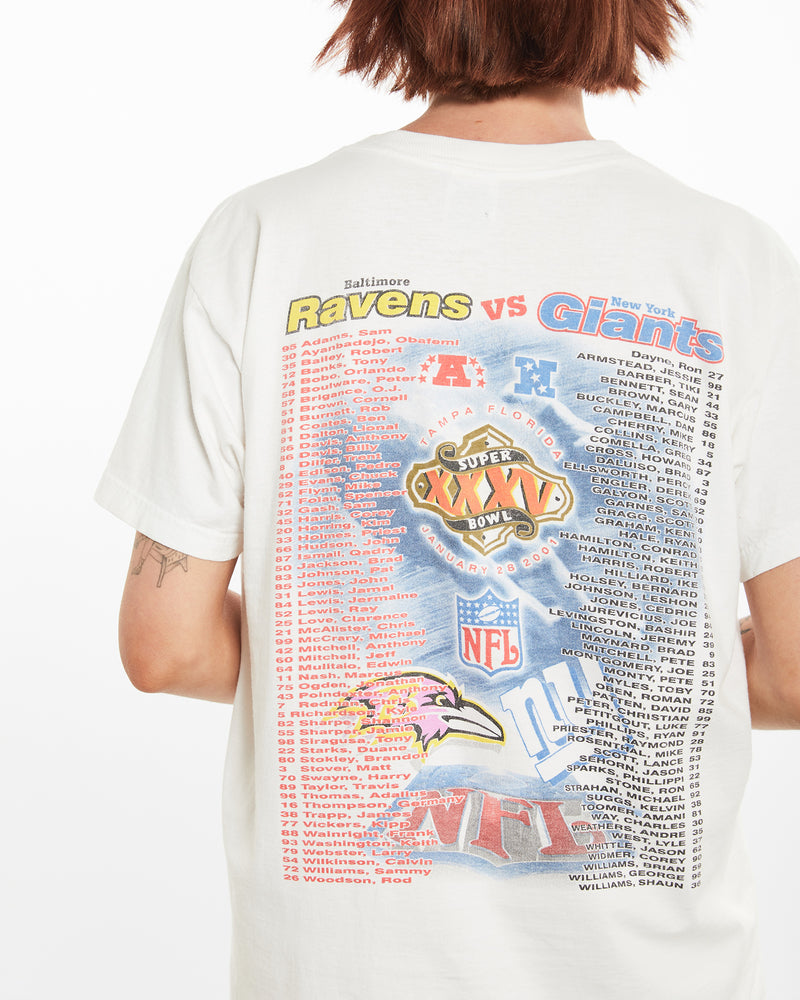 Vintage Giants vs Ravens Super Bowl Tee <br>M