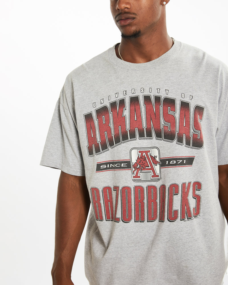 Vintage 90s NCAA Arkansas Razorbacks Tee <br>XL , The Real Deal , newtown, sydney, australia, thrift store, opshop, preloved, secondhand, sustainable, retro, antique, 70s, 80s, 90s, 2000s, 00s, fashion, clothing, streetwear, trendy, garment, style, boutique, store, shop, archive, sale, cheap, best, top